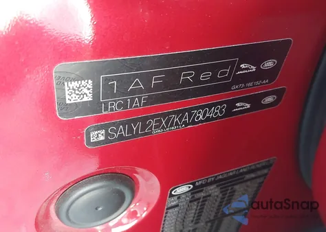 2019 Land Rover Range Rover Velar P250 R-Dynamic Se из США, поврежденный, VIN SALYL2EX7KA780483